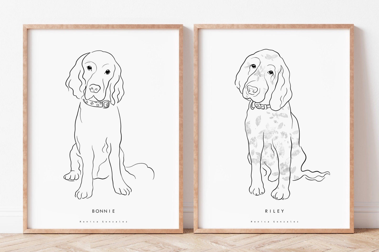 CUSTOM PET PORTRAIT - Detailed line drawing - MonicagonzalezArt