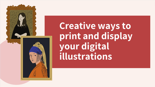 Creative ways to print and display your Custom Line Art Illustrations and Minimalist Drawings