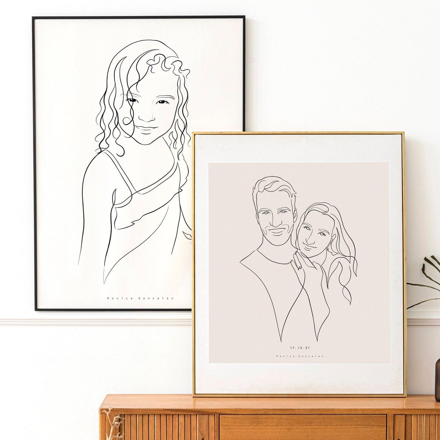 Custom continuous line drawings